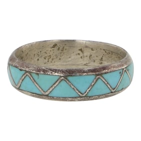 Zuni Turquoise Inlay Ring