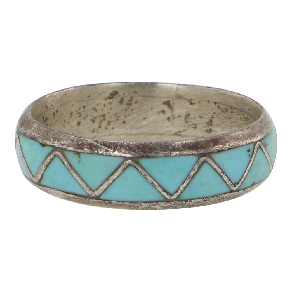 Zuni Turquoise Inlay Ring (1 of 2)