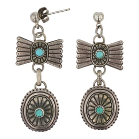 Navajo Kingman Turquoise Earrings