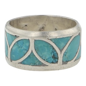 Navajo Turquoise Inlay Ring