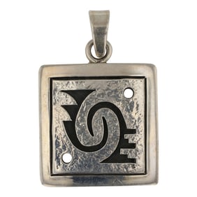 Hopi Plain Silver Pendant