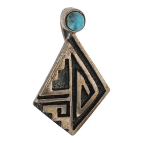 Vintage Navajo Turquoise Pendant