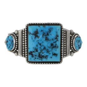 Jeannette Dale Award Winning Navajo Artist Sleeping Beauty Turquoise Bracelet