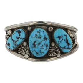 Harry Martinez Navajo Kingman Turquoise Bracelet