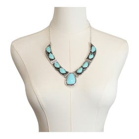 Navajo Compitos Turquoise Choker Necklace