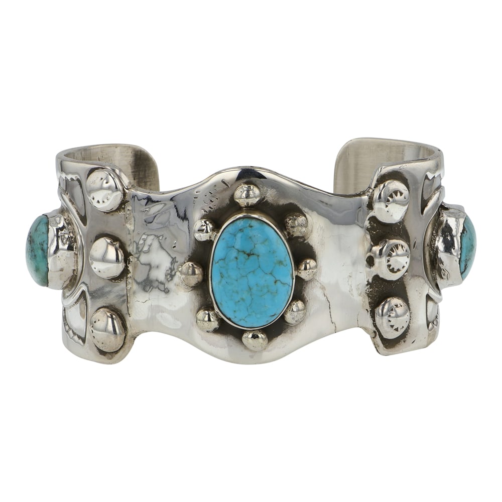 Navajo Kingman Turquoise Bracelet (1 of 3)