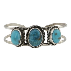 Gilbert Nez Navajo Kingman Turquoise Bracelet