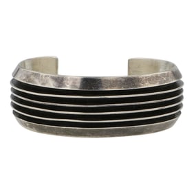 Tom Hawk Navajo Sterling Silver Heavy Gauge Cuff Bracelet