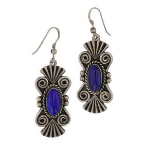 Jim Williams Navajo Lapis Earrings