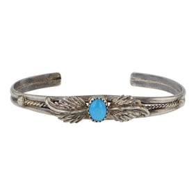 Vintage Navajo Kingman Turquoise Bracelet
