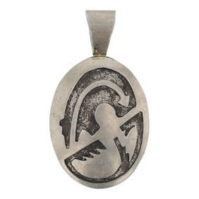 Vintage Navajo Plain Silver Pendant