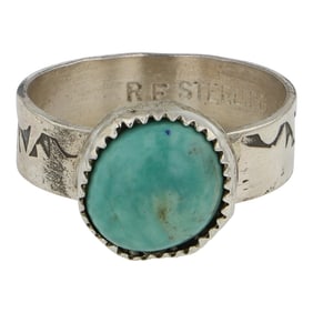 Rick Enriquez Navajo Nevada Turquoise Ring
