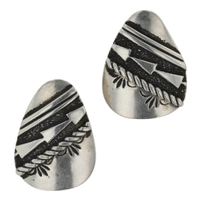 Thomas Singer (Tommy Singer) (1940-2014) Award Winning Navajo Artist Earrings