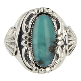 RB Navajo Compitos Turquoise Ring