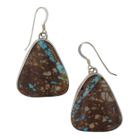Navajo Boulder Turquoise Earrings