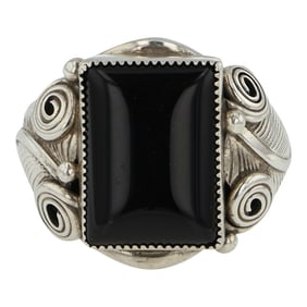 Daniel Martinez Navajo Black Onyx Ring