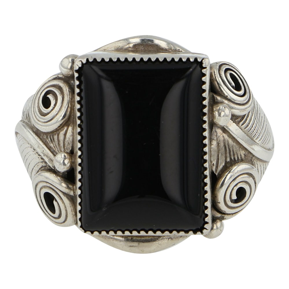 Daniel Martinez Navajo Black Onyx Ring (1 of 3)