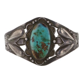 Vintage Navajo 1970's Royston Turquoise Cuff Bracelet