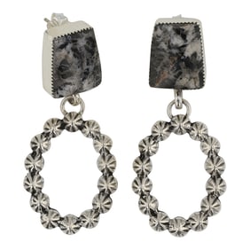 RB Navajo White Buffalo Earrings