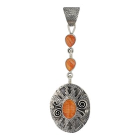 Marita Benally Spiny Oyster Contemporary Pendant