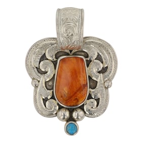 Shane Hendren Navajo Four Time Artist of the Year Award Winning Spiny Oyster & Turquoise Intricate