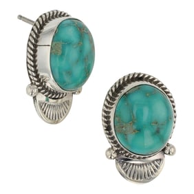 Carol Wyllie Navajo Nevada Turquoise Earrings