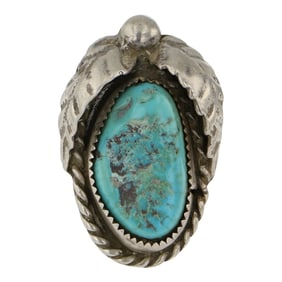 Vintage Navajo Kingman Turquoise Ring