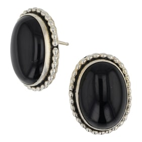 Navajo Black Onyx Earrings