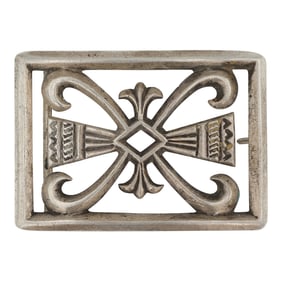 Vintage Navajo Sandcast Belt Buckle