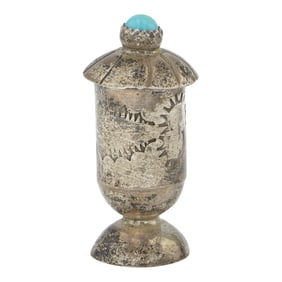 Vintage Navajo Kingman Turquoise Miniature Cup