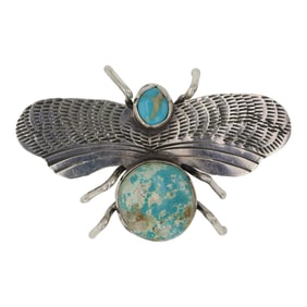 Navajo Royston Turquoise Insect Pin