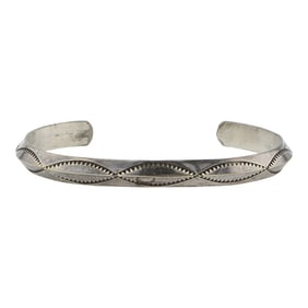 Navajo Triangle Wire Stamp-Work Bracelet