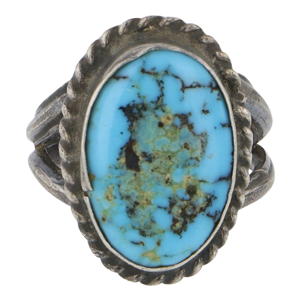 Vintage Navajo Kingman Turquoise Ring (1 of 3)