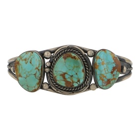 Elle Curley- Jackson Navajo Royston Turquoise Bracelet
