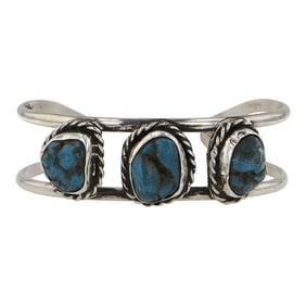 Gilbert Nez Navajo Kingman Turquoise Bracelet