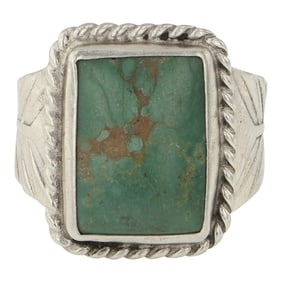 Vintage Navajo Menassa Turquoise Ring