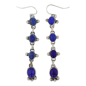 Rena Shelly Navajo Lapis Earrings