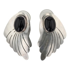 Navajo Black Onyx Earrings