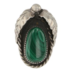 Vintage Navajo Malachite Ring