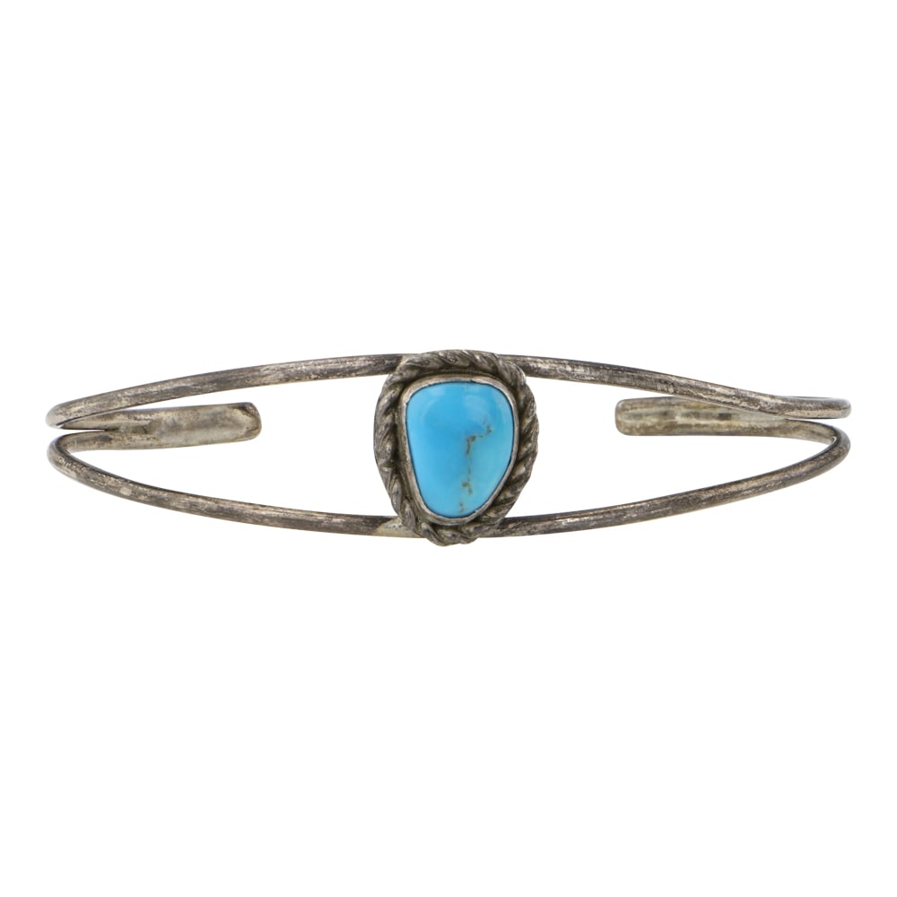 Vintage Navajo Kingman Turquoise Bracelet (1 of 3)