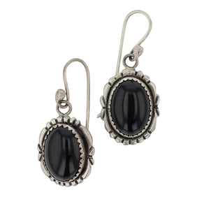 Navajo Black Onyx Earrings