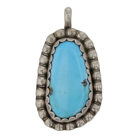 Navajo Compitos Turquoise Turquoise Pendant