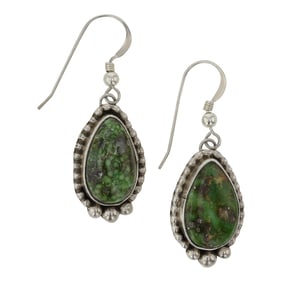 Lee Sandoval Navajo Sonoran Gold Turquoise Earrings