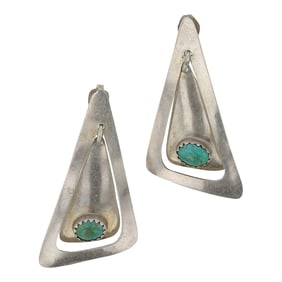 Navajo Kingman Turquoise Earrings