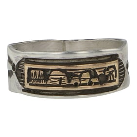 Herbert Tsosie Navajo Sterling Silver & 12K Gold Filled Ring