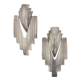 Vintage Navajo Plain Silver Earrings