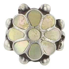 Vintage Zuni Mussel Shell Inlay Ring
