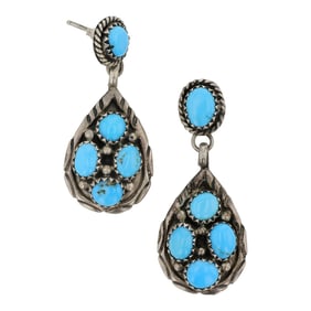 Navajo Kingman Turquoise Earrings