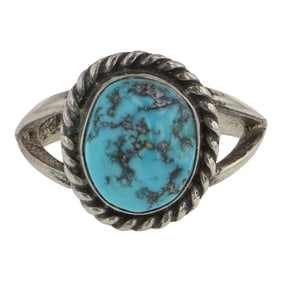 Vintage Navajo Kingman Turquoise Ring