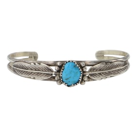 Navajo Kingman Turquoise Cuff Bracelet